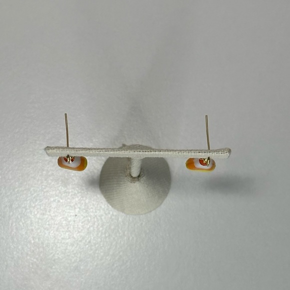 Handmade Candy Corn Earrings - Picture 6 of 8